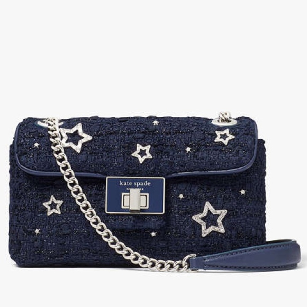 kate spade NWT SOLD OUT Evelyn Stars Embellished Tweed Small Shoulder Crossbody